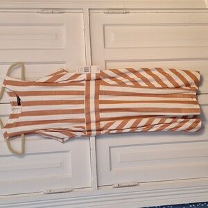 SHARANGO Sleeveless Striped Dress